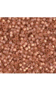 Miyuki Delica Perlen 11/0 - Duracoat semi frosted silverlined dyed rose copper DB-2172